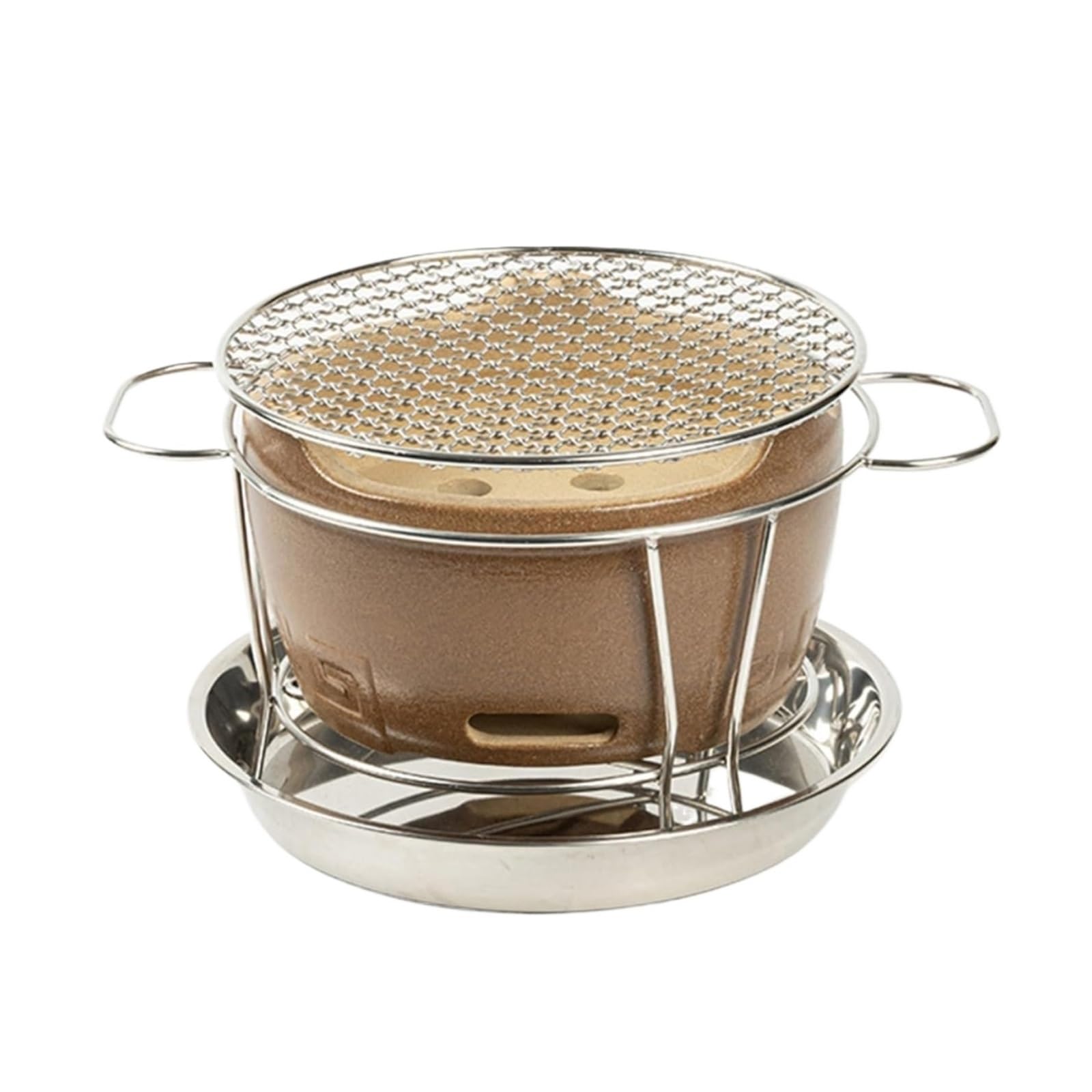 Grill węglowy, piec węglowy kempingowy, grill węglowy, przenośny piec na drewno, domowy piecyk typu China-Style Hot Pot, surowy ceramiczny piecyk do grilla do domu, plecakowy, piknikowy(Small)