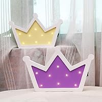 Vista 6 de Corona de luz LED para decoración de pared, letrero con forma de reina princesa reyes, lámpara de corona para cumpleaños, boda, fiesta, Navidad
