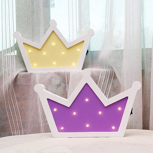 Miniatura 6 de Corona de luz LED para decoración de pared, letrero con forma de reina princesa reyes, lámpara de corona para cumpleaños, boda, fiesta, Navidad,