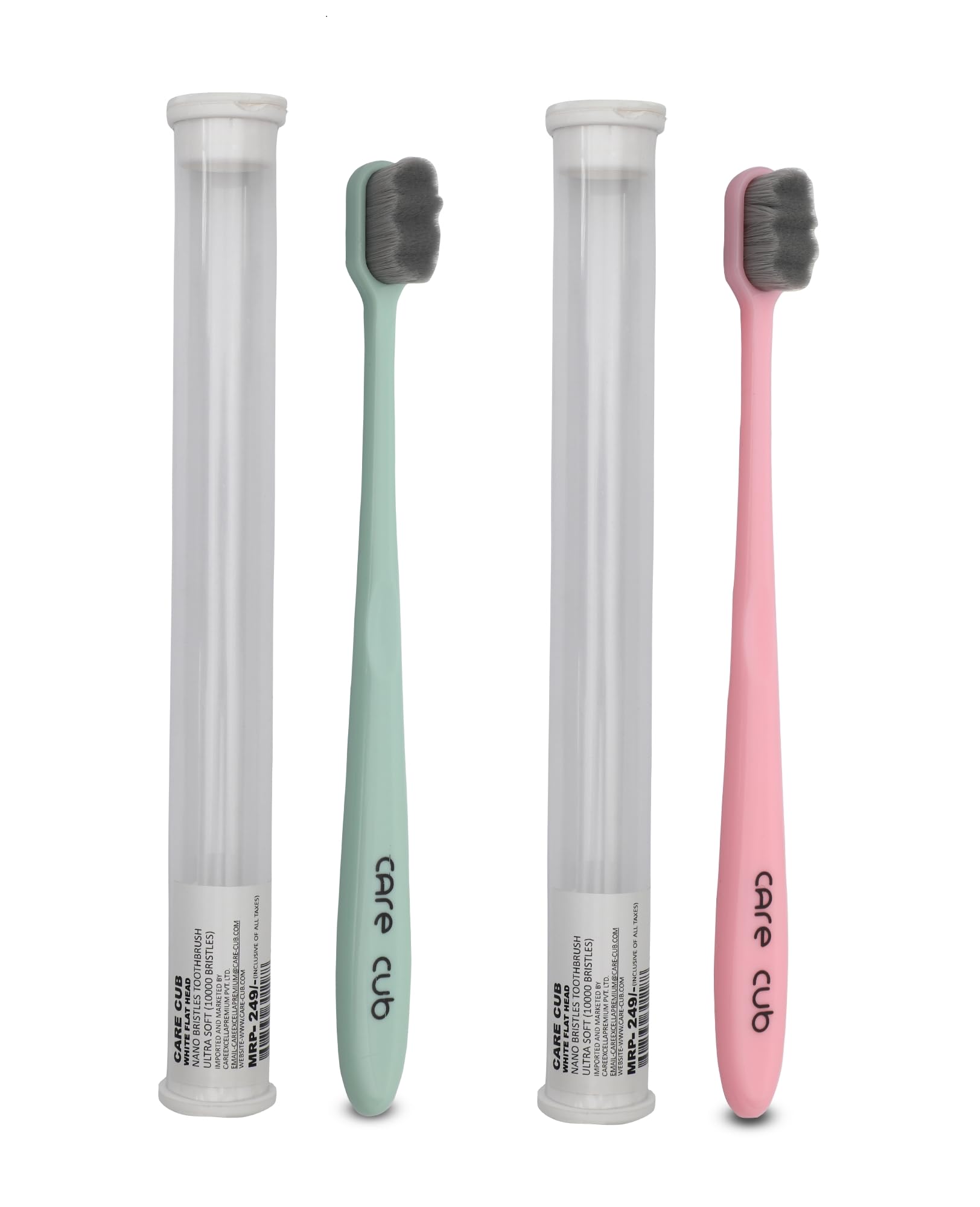 CARECUB GREEN & PINK ZigZag Toothbrushes - BPA-Free, Ultra Soft Micro Nano Bristles for Gentle Cleaning, Perfect for Sensitive Teeth, Oral Care Bliss, Youth & Adults Pack of 2 (B0CBFQJR4M) Amazon Price History, Amazon Price Tracker