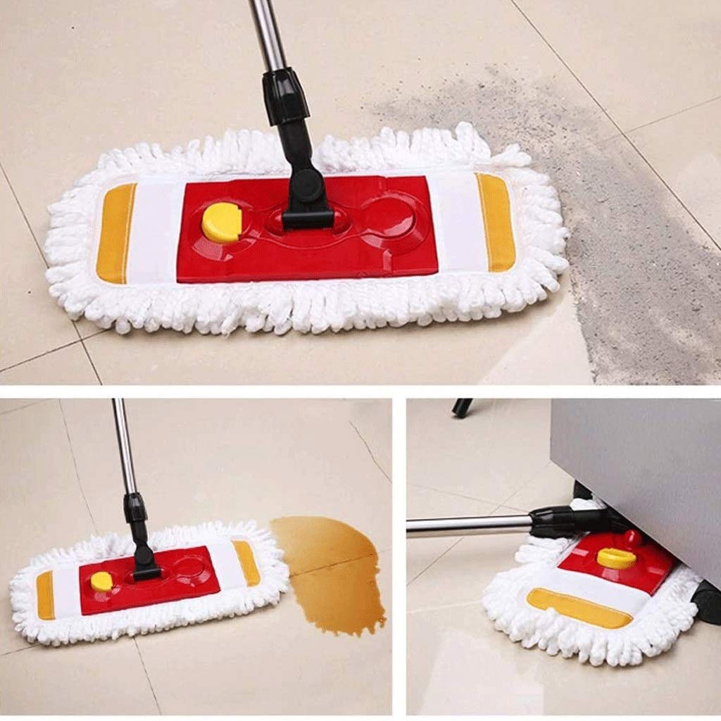 Trapeador para Polvo, trapeadores de Microfibra para Limpieza de Pisos, con Mango Ajustable Extensible y Almohadillas Lavables para trapeadores