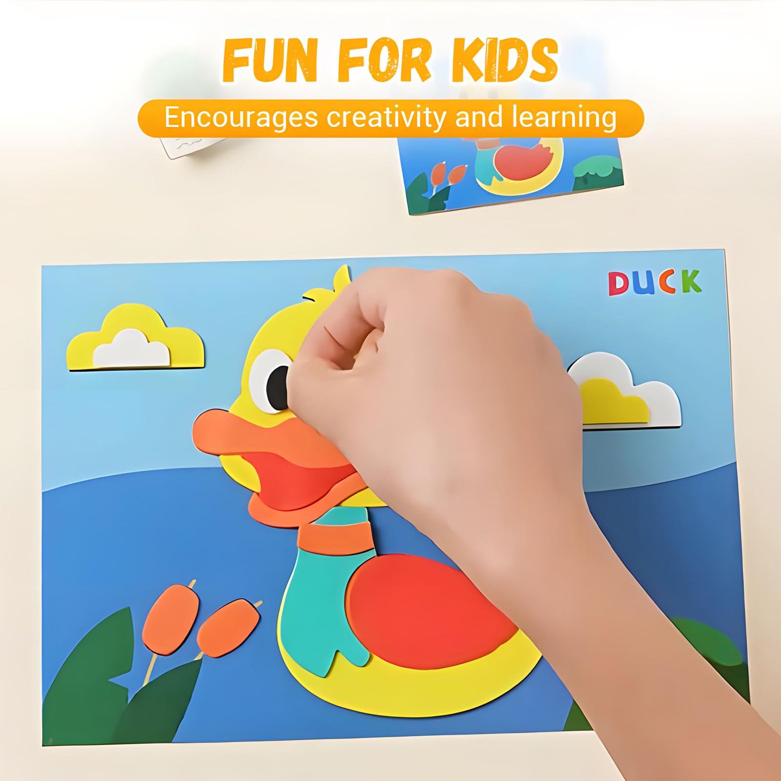 Pegatinas 3D De EVA Para Manualidades, 12 Unidades/Juego, Rompecabezas De Pegatinas, Dibujos Animados De Animales, Programa Educativo Para Niños Pequeños, Kits De Manualidades (Set of 4)