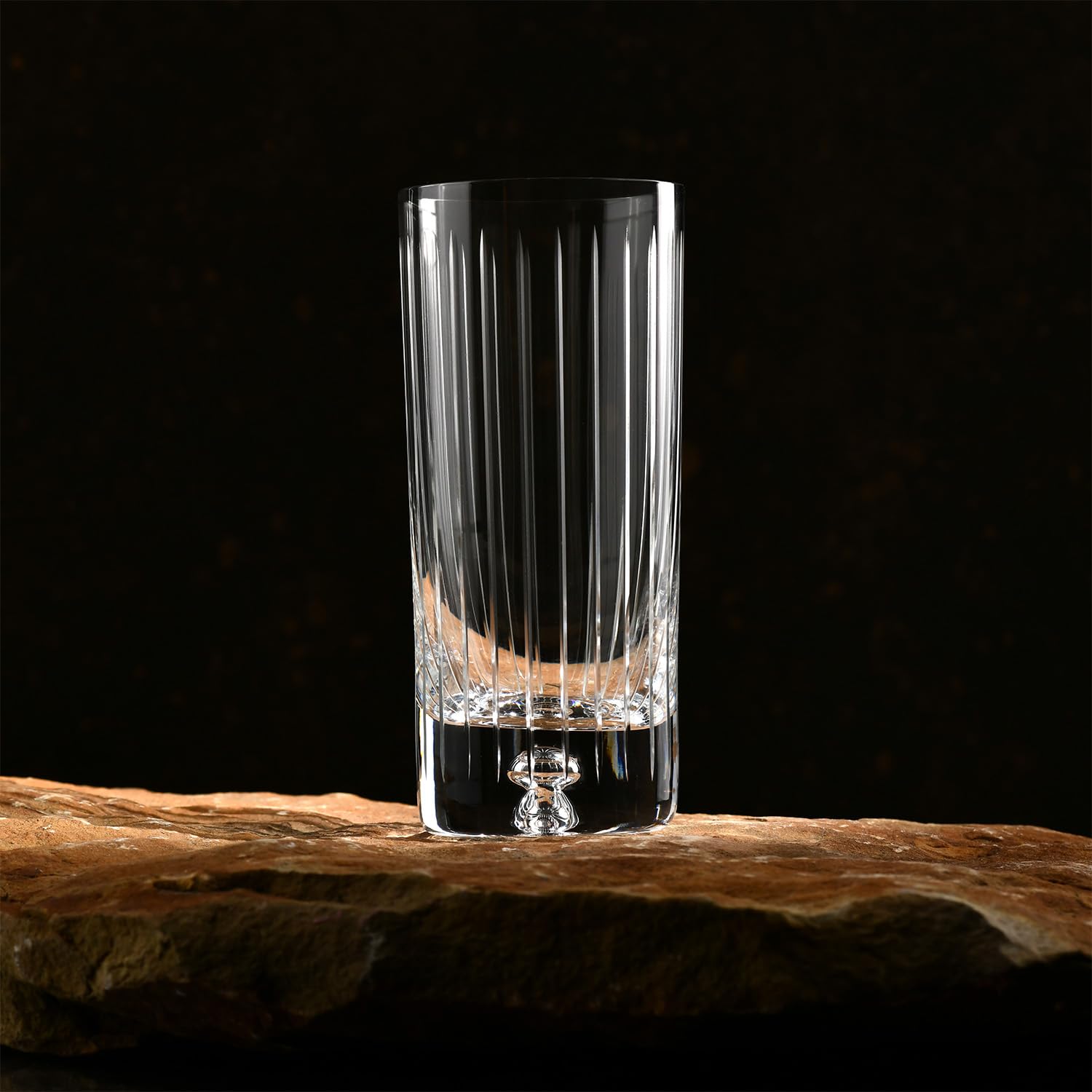 Krosno – Vasos para agua, zumos y bebidas de 300 ml – Juego de 4 piezas – Colección Saga – Cristal – Hechos a mano y tallados – Ideal como regalo