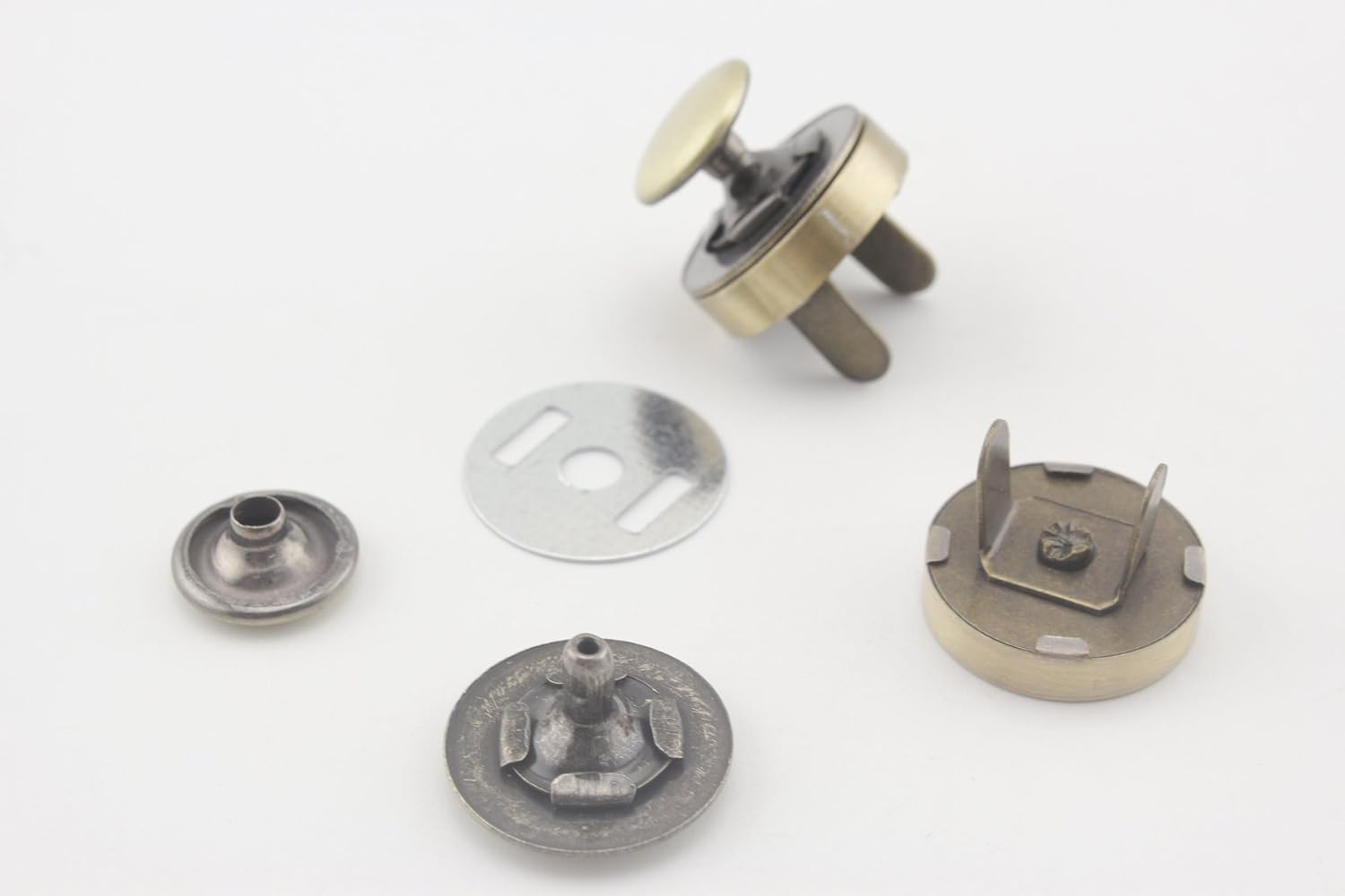 3dancraftit Round Rivet Magnetic Snaps Bag Button Purse Leather Closures for Sewing Purse Bag Clutch Wallet 3/4 Inch / 18mm Anti Bronze F69