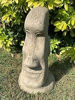 STONE GARDEN EASTER ISLAND HEAD / MOAI / TIKI CONCRETE ORNAMENT