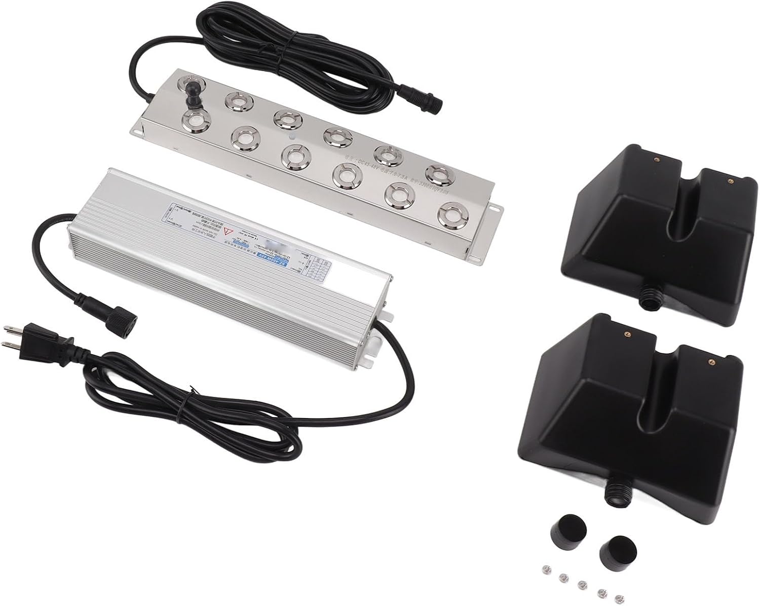 Mist Maker Fogger, 12 Ultrasonic Mist Maker, 9000ml / H 400W Ultrasonic Fogger with Buoy, Power Supply, Stainless Steel Mist Humidifier for Pond Rockery (35W US Plug