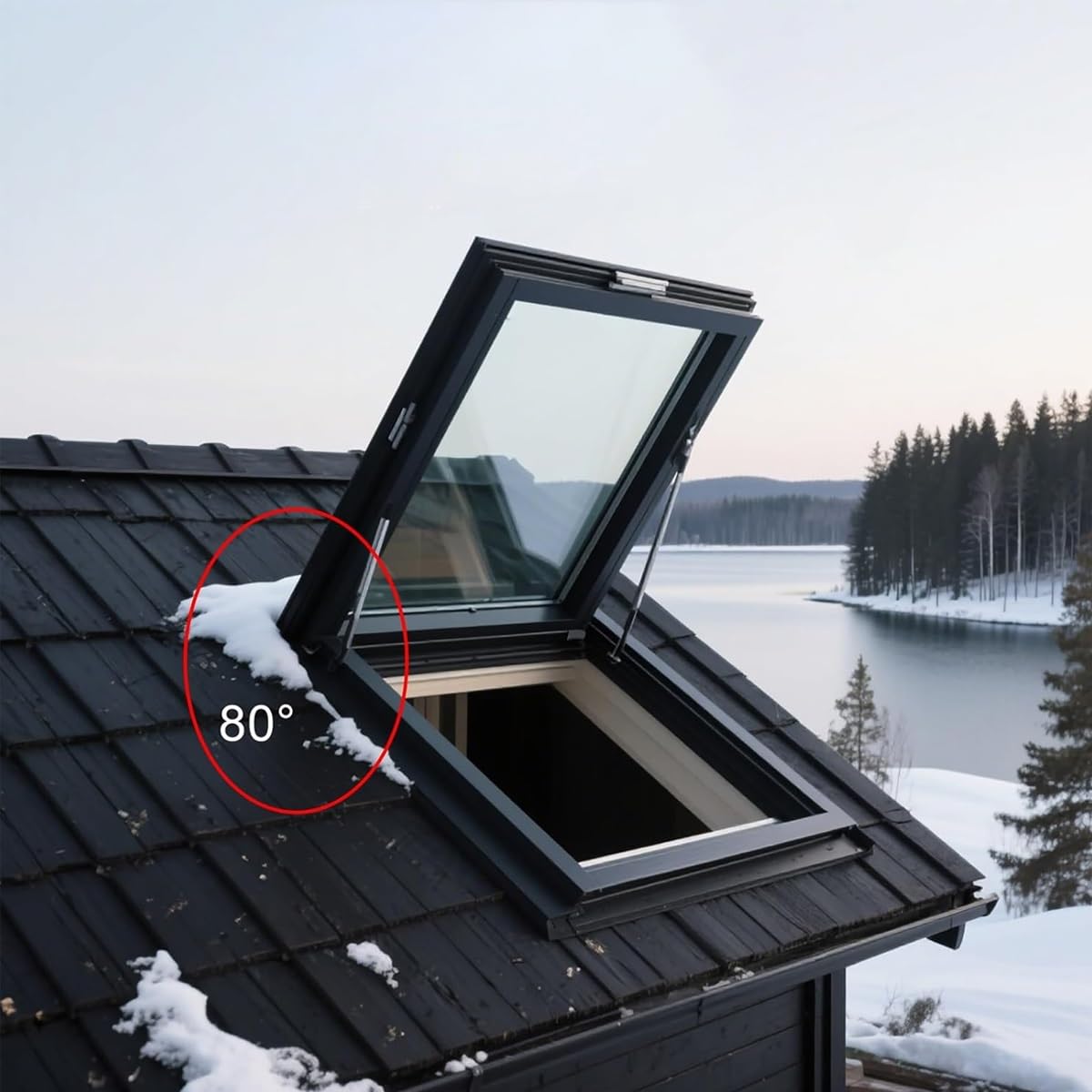 Genérico Claraboyas para Techo - Ventanas de Techo de Vidrio Templado de Doble Capa, Cubierta de Aluminio para Garaje, sótano, buhardilla y Cuarto Oscuro (40 x 15) - Mejora la iluminación Natural