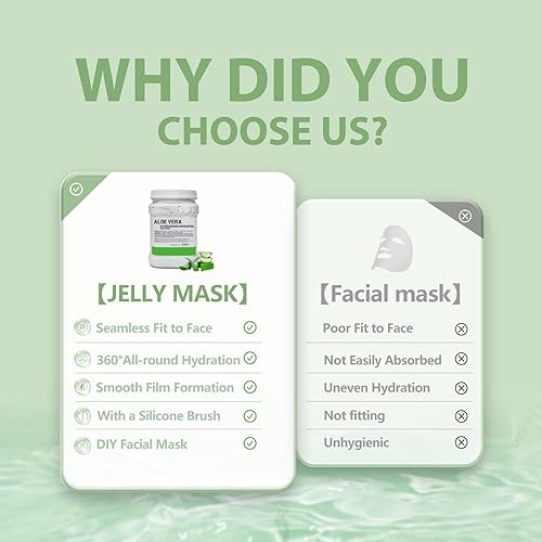 Miniatura 3 de Mascarilla de gelatina para faciales, hidratante e hidratante de gel de goma, cuidado de la piel para hidratación profunda y brillo, tarro de 23