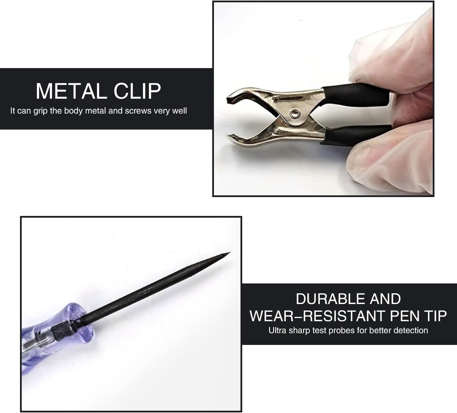 Sumjig Pack-1 Car LED Digital Display Circuit Test Pen, DC 3V/6V/12V/24V Voltage Continuity Test for Wires Fuse, Multi-Function Induction Tester with 5.9Ft Spring Wire, Universal for Cars (Red)