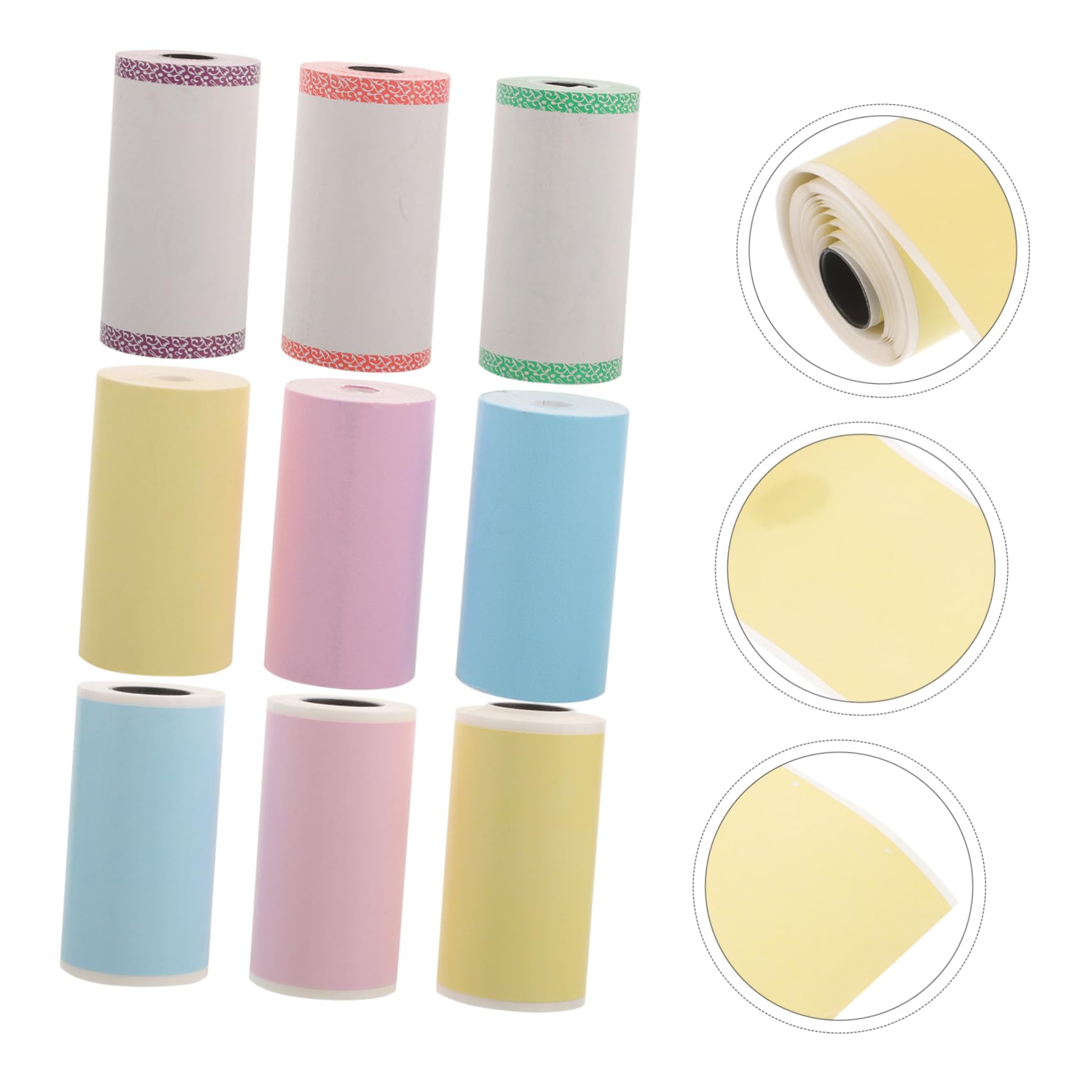 DOITOOL 4 Ensembles Autocollants Thermiques Colorés Pour Imprimantes Miniatures Étiquettes Adhésives Auto Pour Marquage Et Organisation Imperméables Et Faciles À Utiliser 9 Rouleaux*4