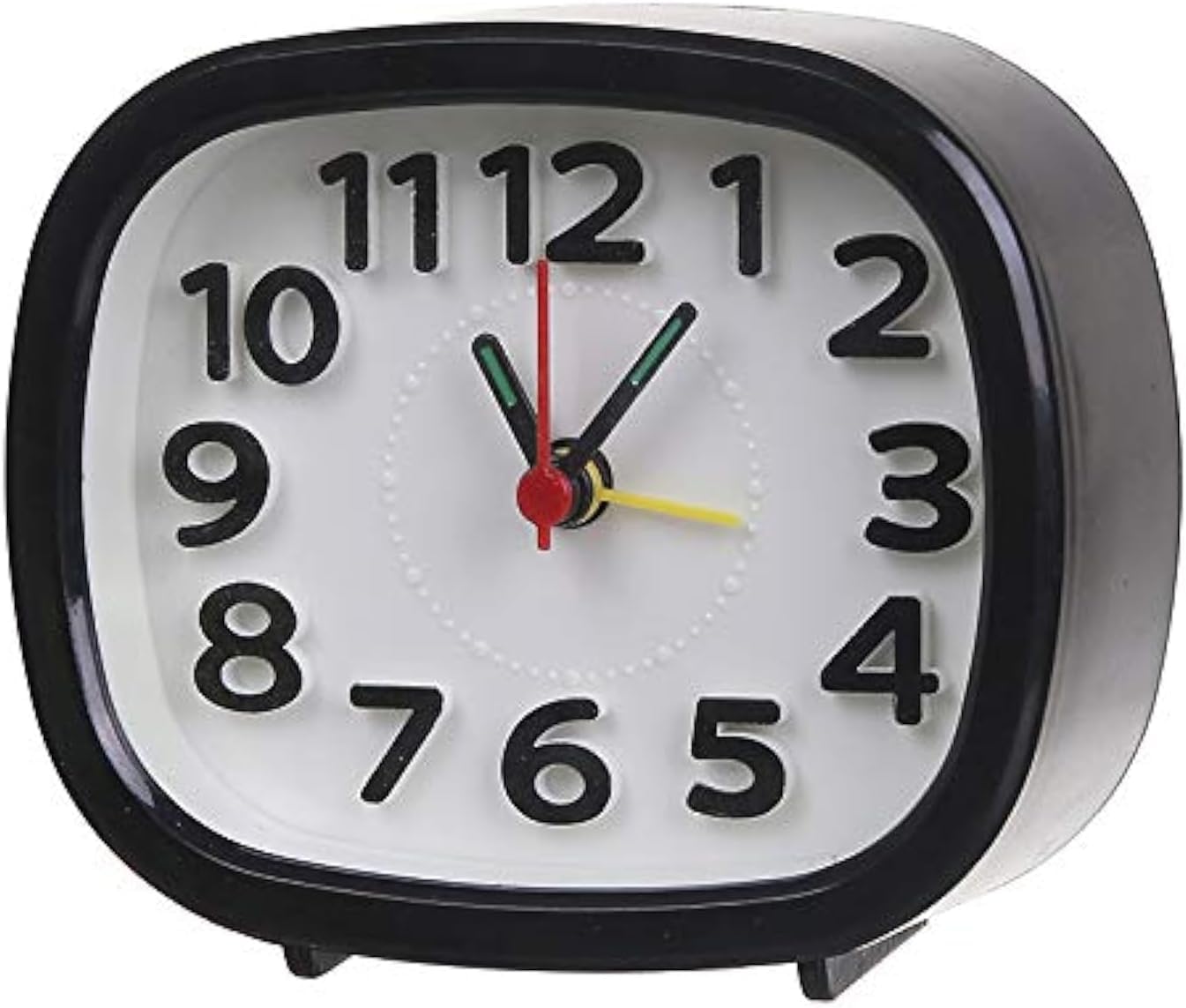 DUOBAGMA Analog Silent Alarm Clock, Snooze, Battery Operated, Portable, Quiet Small Travel Alarm Clock for Deep Sleeper