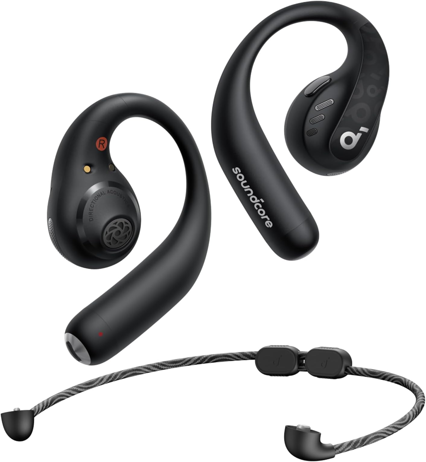 by Anker AeroFit Pro Open-Ear Headphones, Ultra Comfort, Secure Fit, Ergonomic Design, Rich Sound with LDAC, Bluetooth 5.3, IPX5 Water-Resistant, 46H Playtime