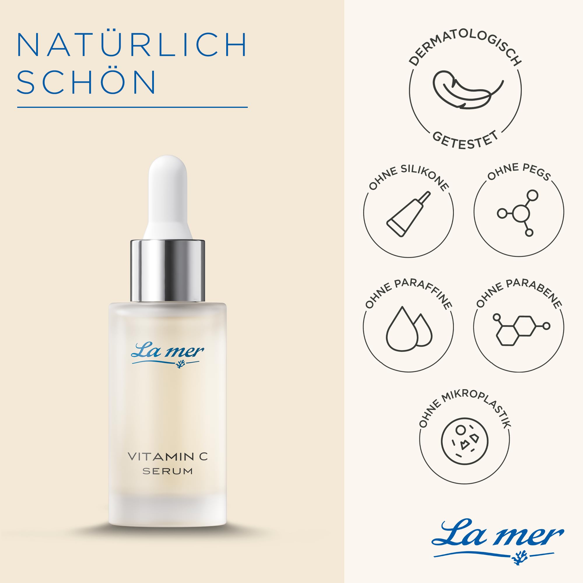 La mer Vitamin C Serum, mit Meeresschlick-Extrakt, Made in Germany, 30 ml