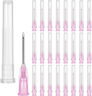PRETYZOOM 100 Agujas Dispensadoras De Pegamento Agujas Industriales Pequeñas Para Botellas De Pegamento De Plástico Color Rosa