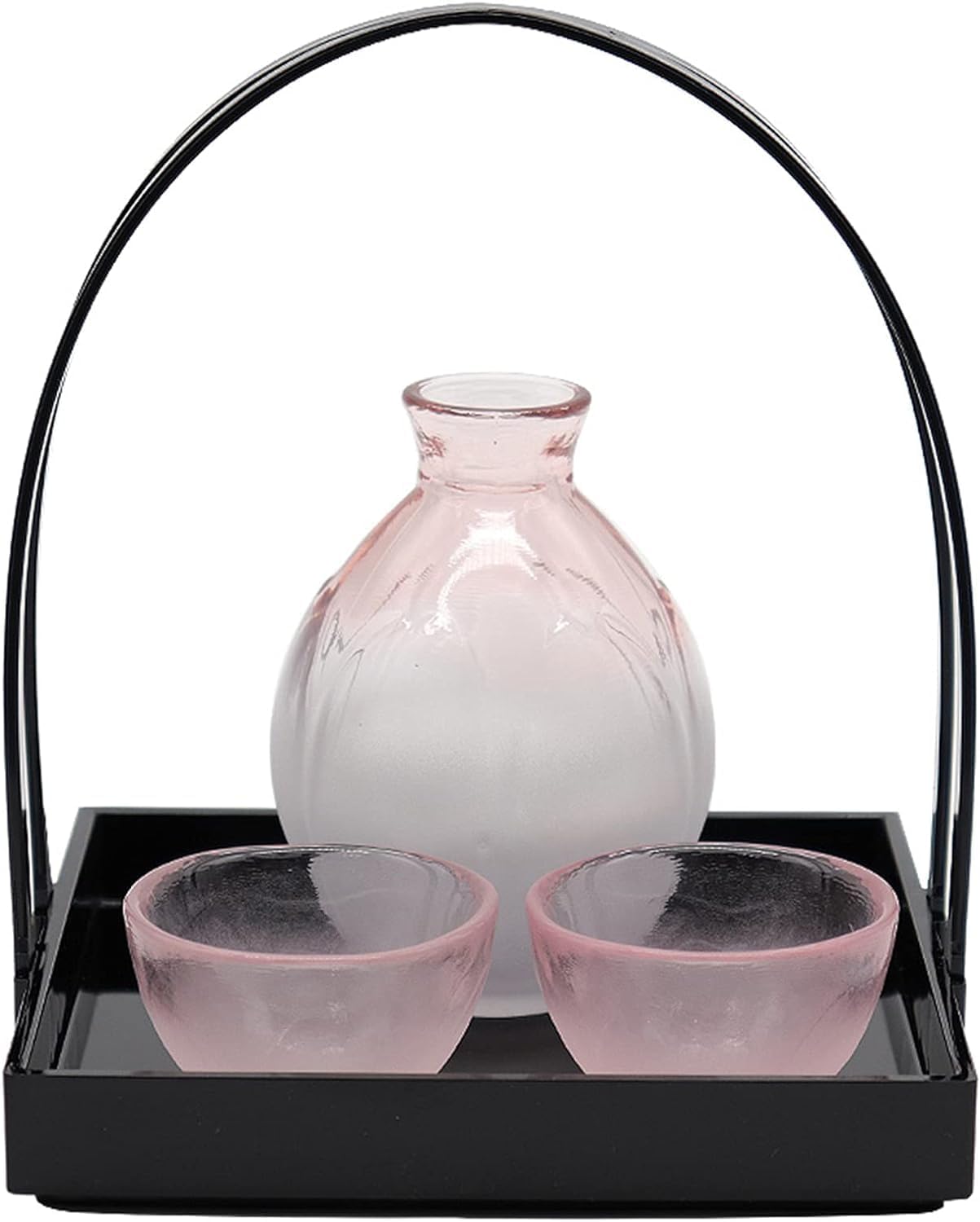 ヤマザキガラス 薩摩切子 金赤菊かごめ紋 色被せガラス徳利 桐共箱付