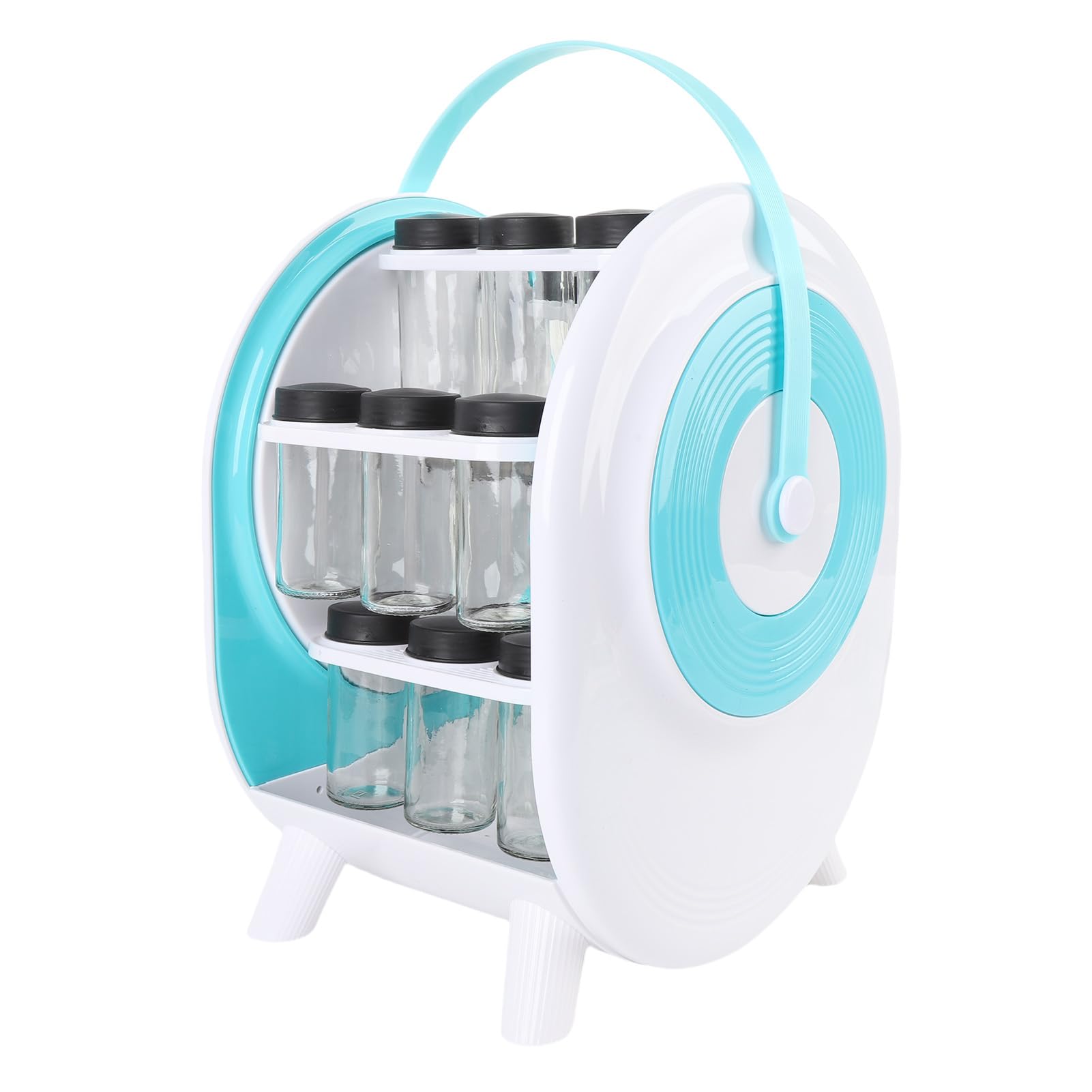 Mingzhe Gewürze Rack Multifunktionaler Platz Sparen Stabile Struktur 360 Grad Rotierender Gewürz Organizer für Küchenarbeitsplatte