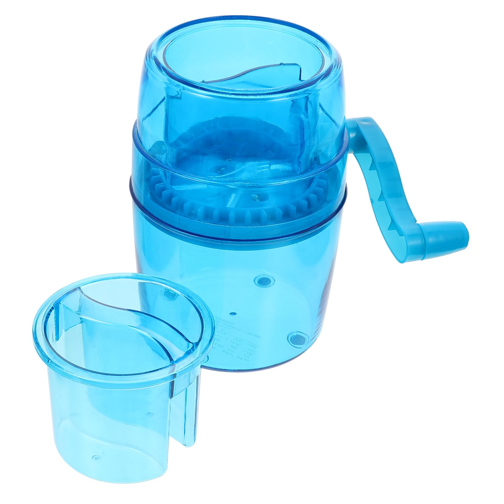 Tritaghiaccio Manuale da Cucina, Secchio Piccolo in Pp e Abs, Manovella, Facile da Pulire, per Smoothie di Ghiaccio in Estate
