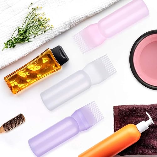 Miniatura 7 de Botella aplicadora de peine para el cabello, escala graduada profesional, coloración del cabello, tinte y tratamiento del cuero cabelludo para