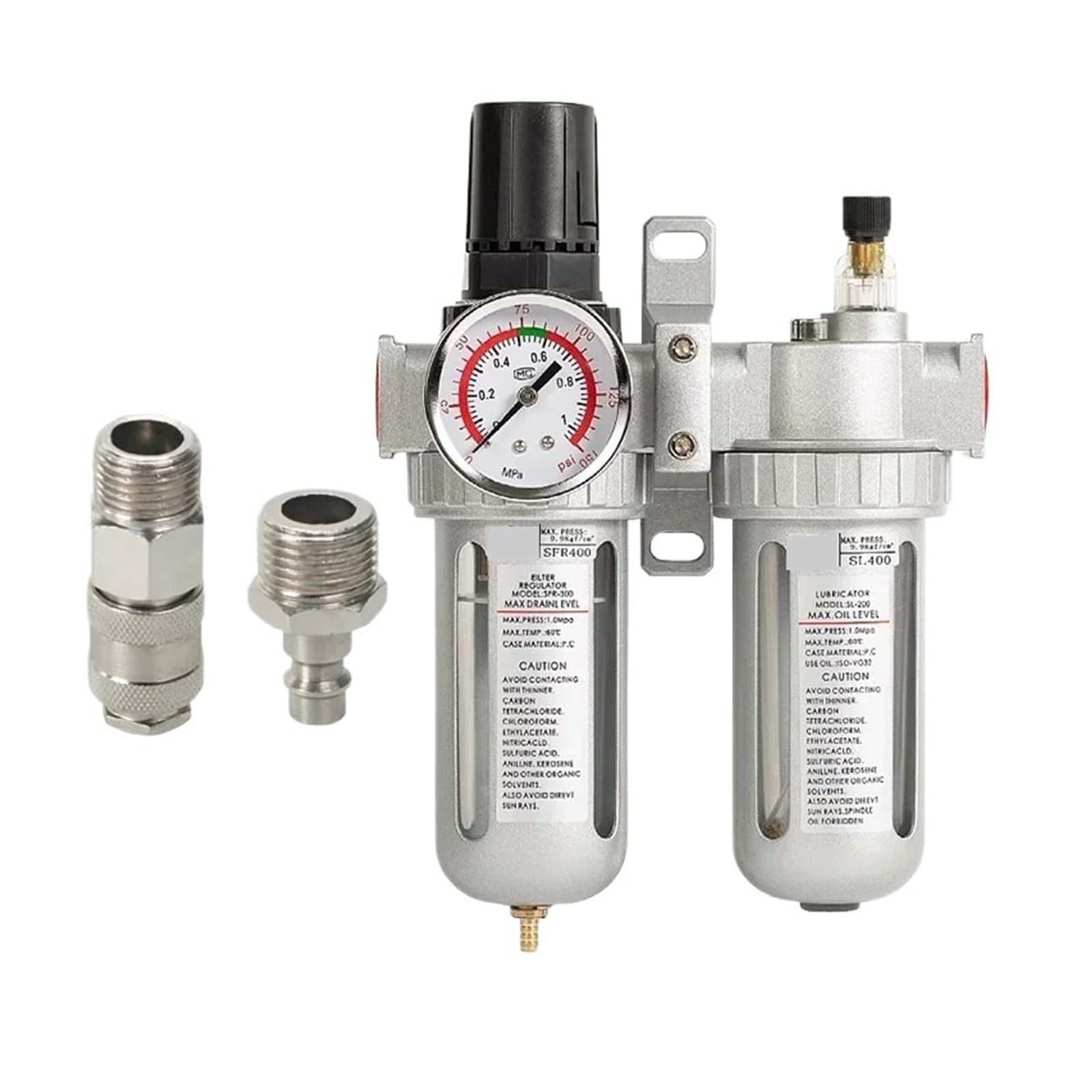 SFC-400 SFC-300 SFC-200 sprężarka powietrza filtr powietrza reduktor ciśnienia separator wody oleju zawór spustowy filtr reduktor ciśnienia ociekacz (SFC-300 w EU30,1 zestaw)