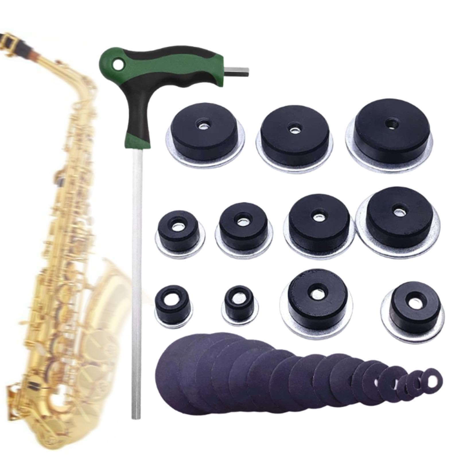 MagiDeal Herramienta de reparación de saxofón, amoladora de agujeros de sonido, accesorios para instrumentos, Kit de mantenimiento, Kit de herramientas de