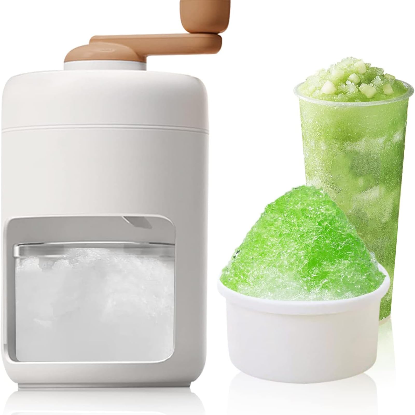 Tritaghiaccio Manuale, A Molla Per Una Rapida Frantumazione Del Ghiaccio | Contenitore Trasparente Da 500 Ml, Rimovibile E Lavabile, Ideale Per Bevande Fredde Estive, Sia A Casa Che In Viaggio