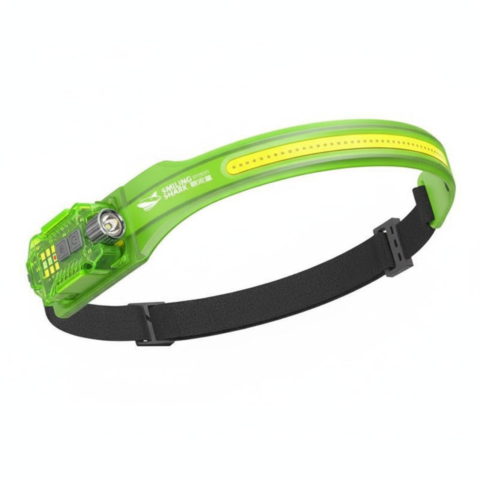 Motion Detection Mechanism Head Torch Lightweight Design Battery-Powered Head Torch Battery-Powered Head Torch Adjustable, Green-image-28