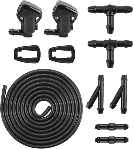 Miniatura 4 de Kit de 9 boquillas para limpiaparabrisas delantero para Ford Focus Edge 2007-10 para Lincoln Mkx, kit de reparación de limpiaparabrisas y conector