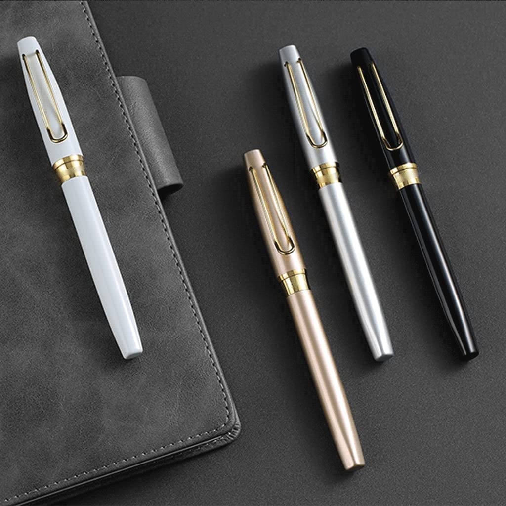 Pluma estilográfica Pluma estilográfica de lujo Impresionante pluma estilográfica de metal de lujo Pluma estilográfica de escritura suave en productos de oficina Diseño clásico Regalo de negocio