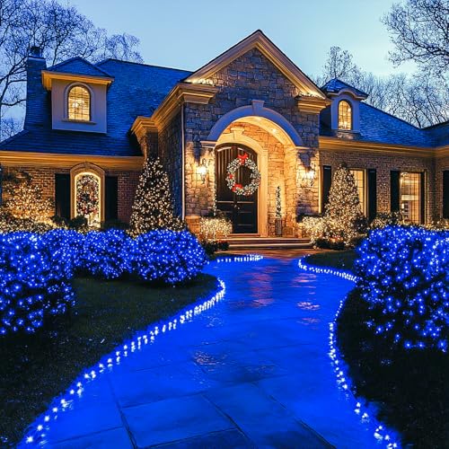 Luces de red azules Halloween 360 LED 12ft x 5ft miniatura 3