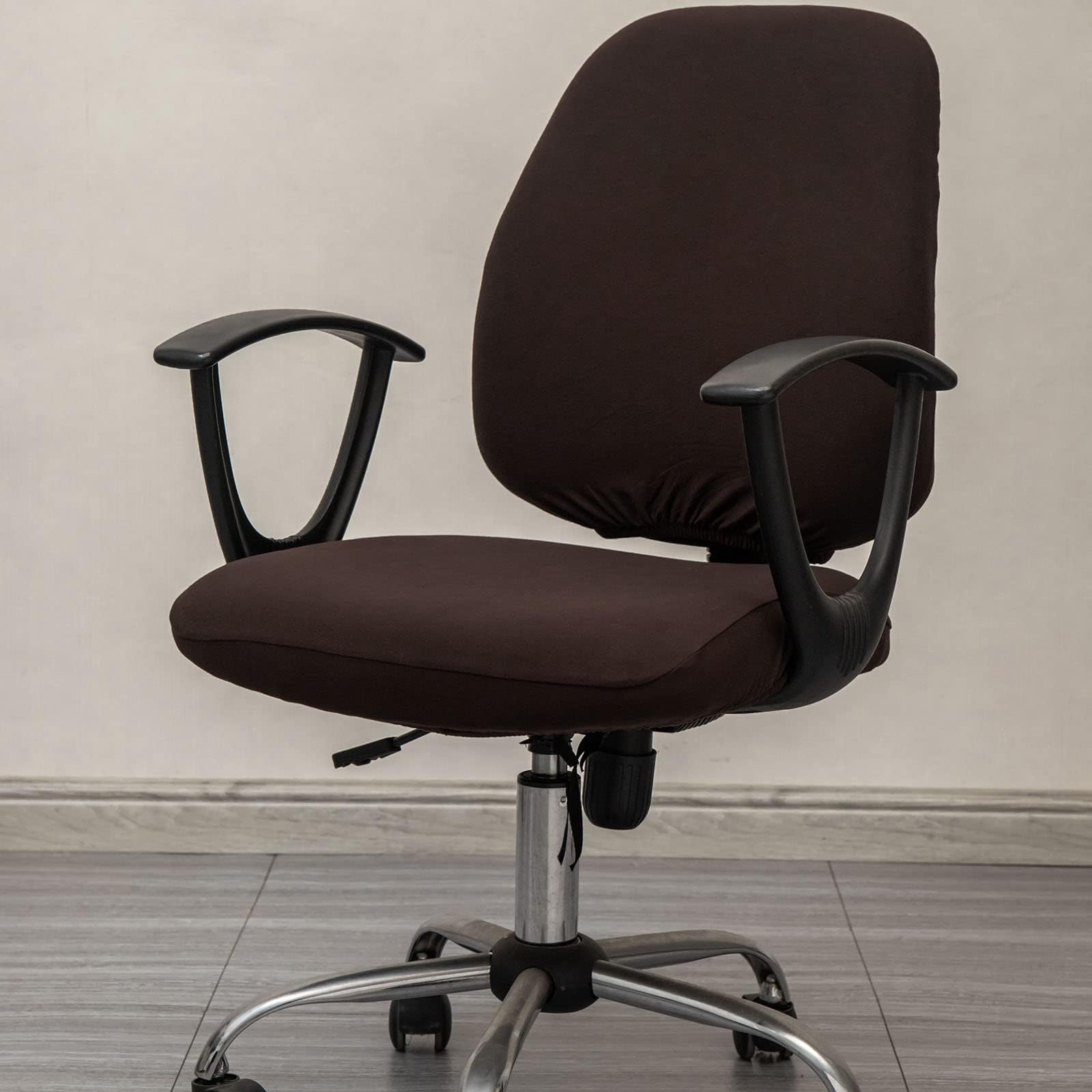 Melaluxe Computer Office Chair Covers, Protective & Stretchable Universal Chair Cover,Stretch Rotating Chair Slipcover (Coffee)
