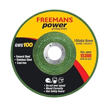 FREEMANS 4-Inch Power Grinding Wheels (Set of 25 Pieces)- Green