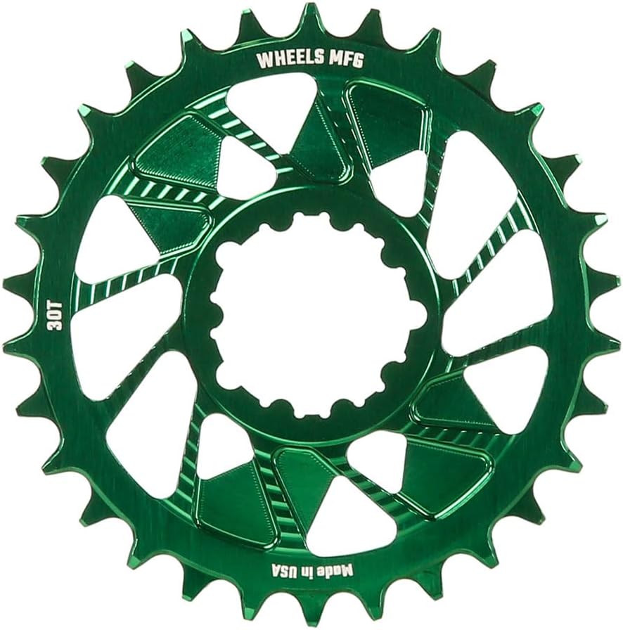 Wheels Manufacturing Direct Mount Chainring - 30t, 3-Bolt Direct Mount, 3mm Offset, T-Type Chain Compatible, Green