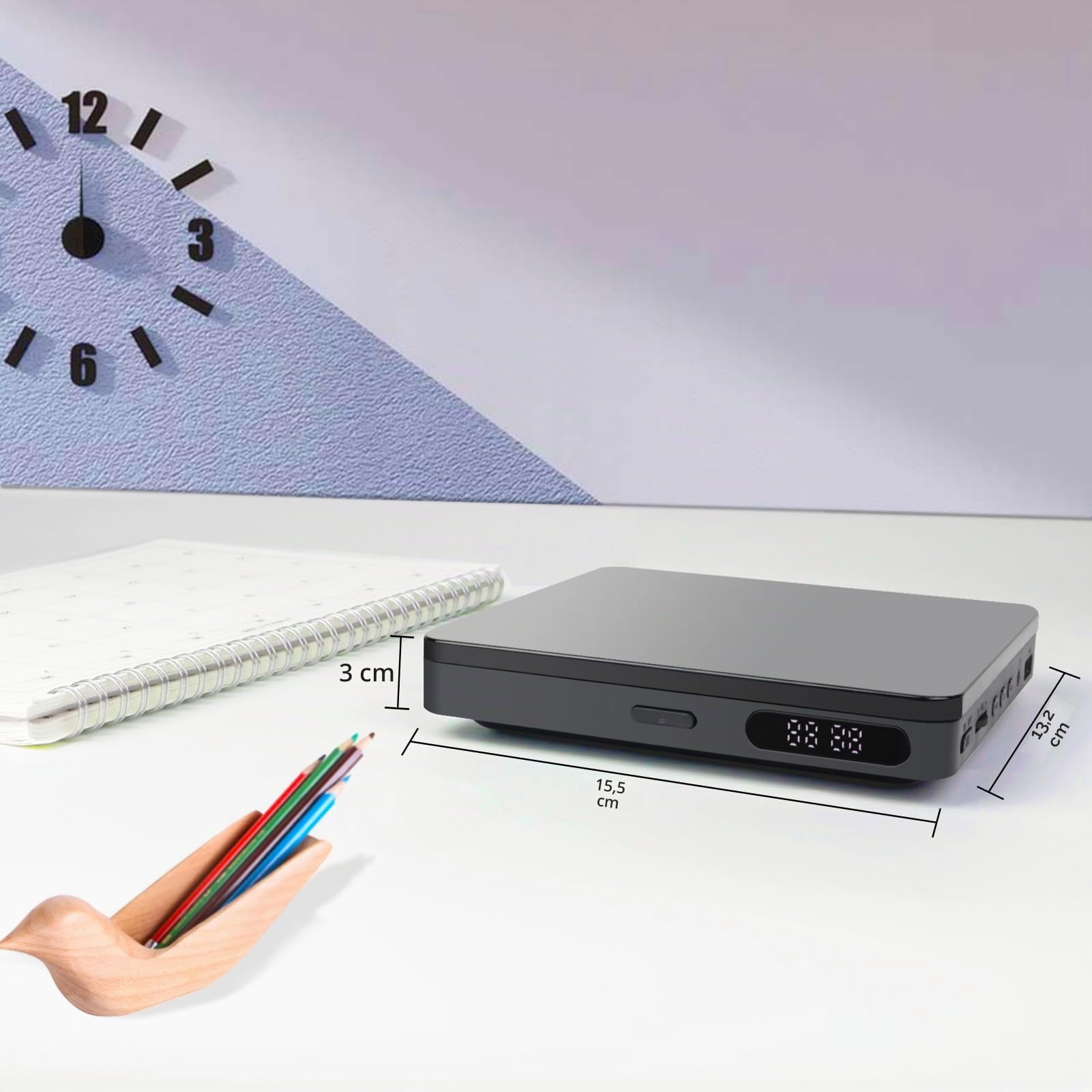 VATI Mini Reproductor de DVD y CD para TV y Hogar - Compacto HD 1080P con Cables RCA/HDMI, Control Remoto, Memoria de Punto