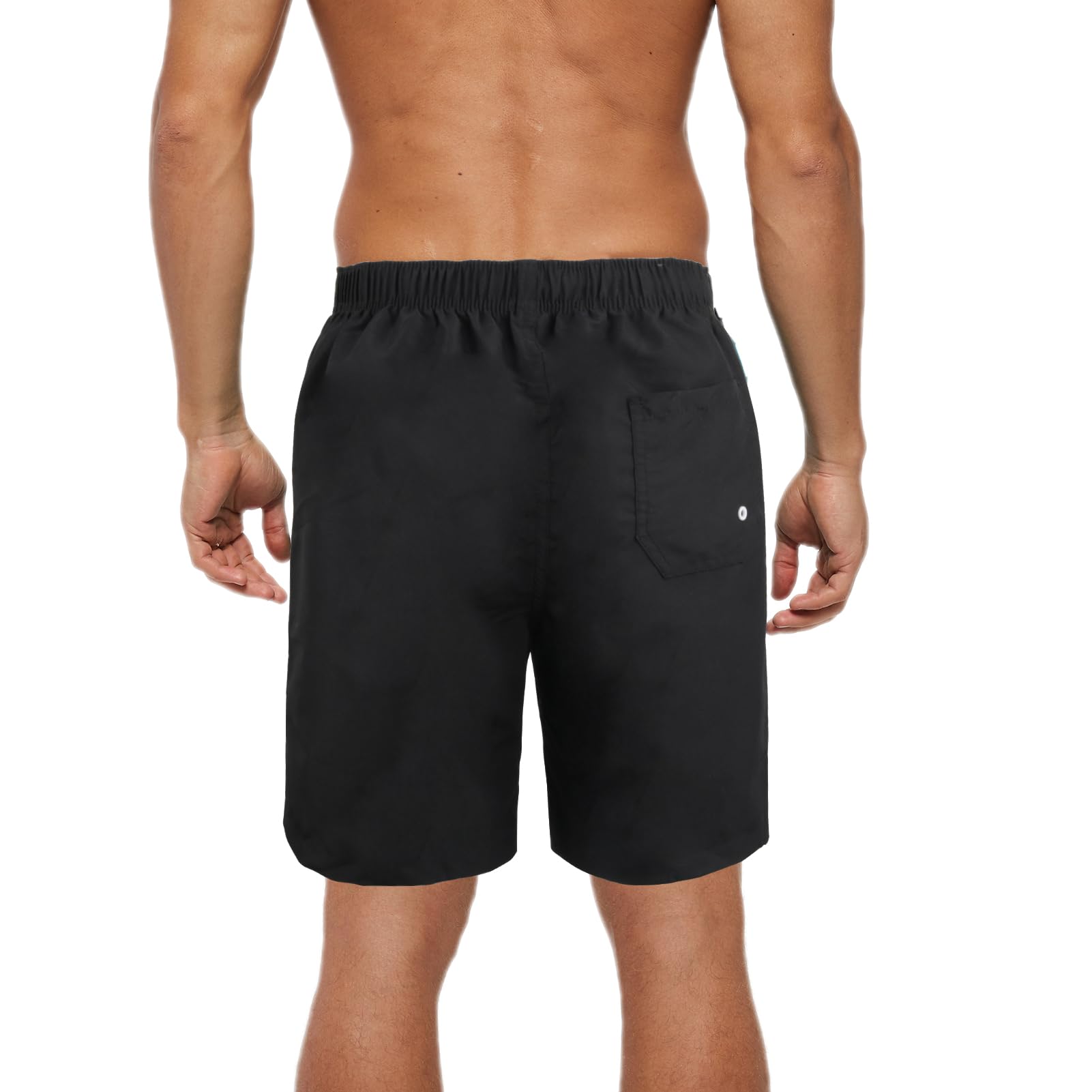 Meioro Hombres Pantalones Cortos de Baño con Bolsillos de Secado Rápido Cortos de Natación en Forma Verano,Ocio Cintura Elástica Ajustable Boardshorts,Deportivos Transpirables