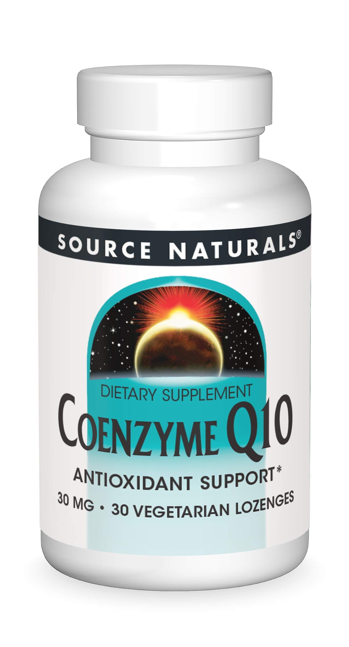 Source Naturals, Inc. Coenzyme Q10 Sublingual 30mg-Peppermint 30 Lozenge