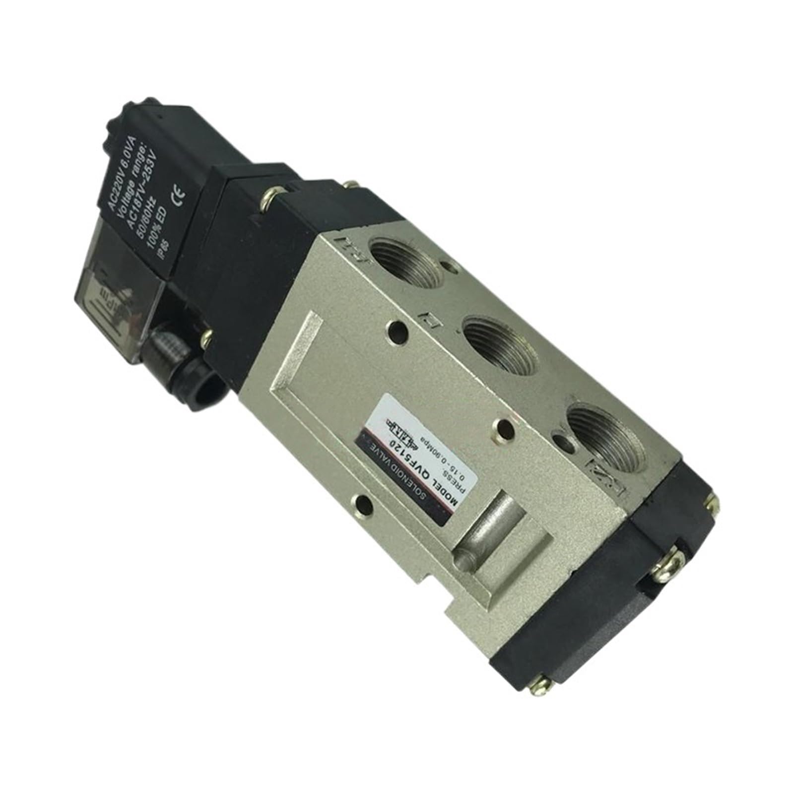 Électrovanne QVF5120 double tension AC220V DC24V avec bobine robuste DN10 G3/8
