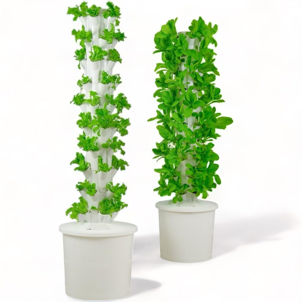 50 Plants (50 Pots) Hydroponic Tower System Kit-Hydroponic Growing System Kit for Indoor/Outdoor Herbs,Fruits,Vegetable-Vertical Growing System No Seedling Included