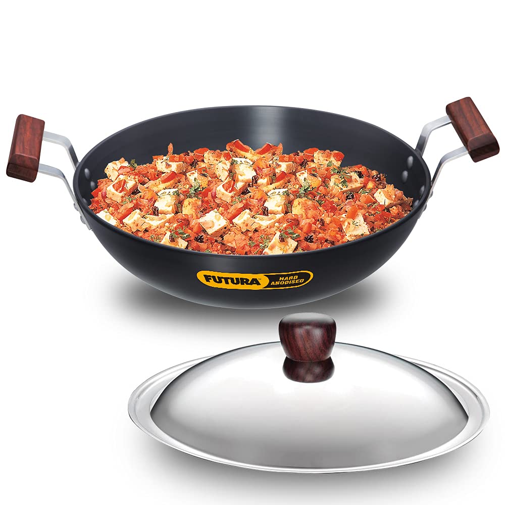 Buy Hawkins Futura 4 Litre Deep Fry Pan, Hard Anodised Kadai with