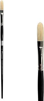 Trekell Hog Bristle Long Handle Artist Brushes for Oil Painting Long Filbert - 400MKF Series / 4