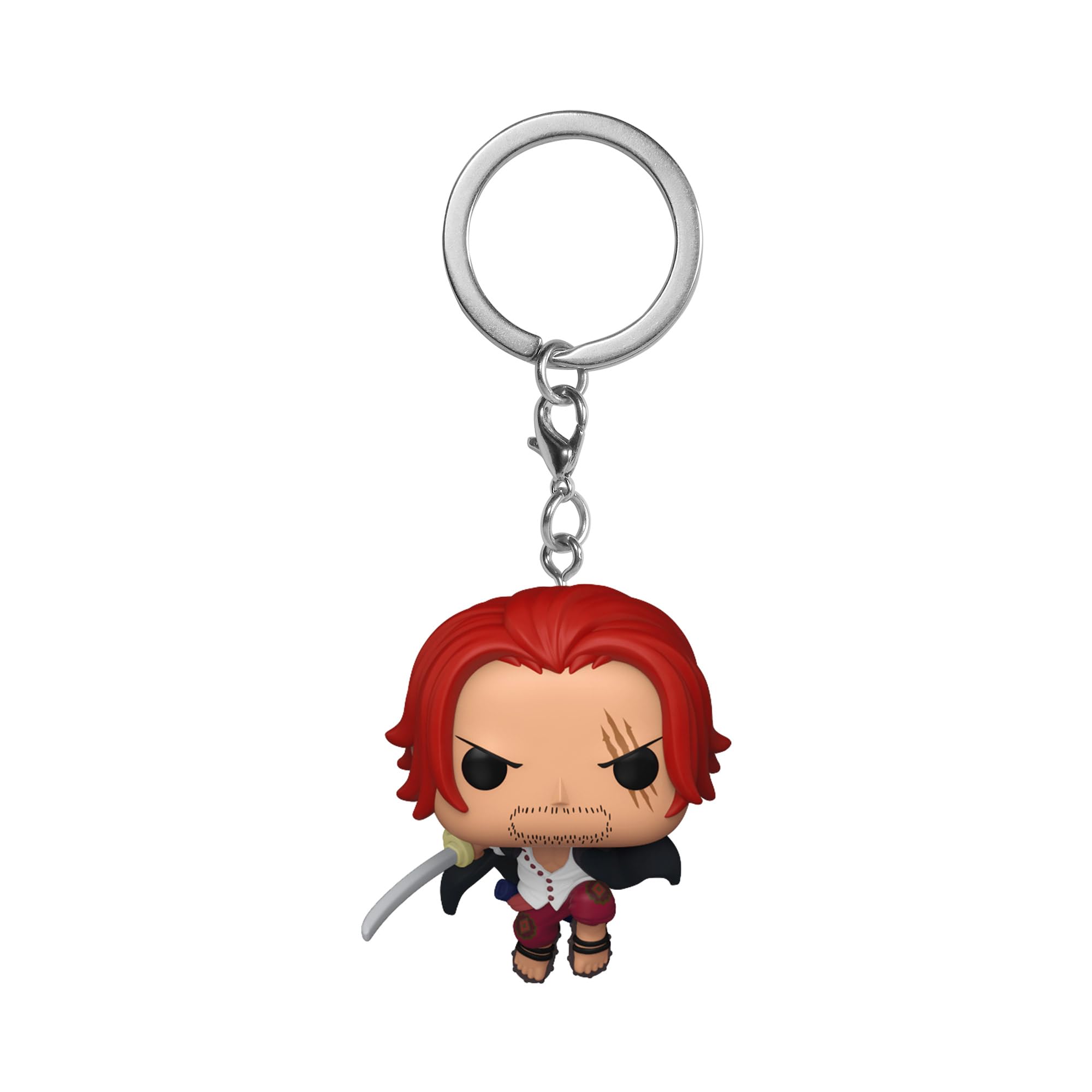 Funko Pop! Keychain: One Piece - Shanks - Original Keyring - Mini Collectible Figure - Gift for Stocking - Gift Idea - Official Merchandise - Decoration for Backpack