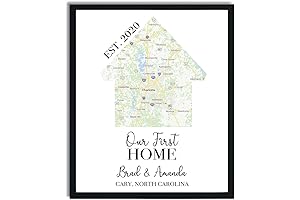 Personalized Home Map Print: A Memorable Closing Gift for Sellers