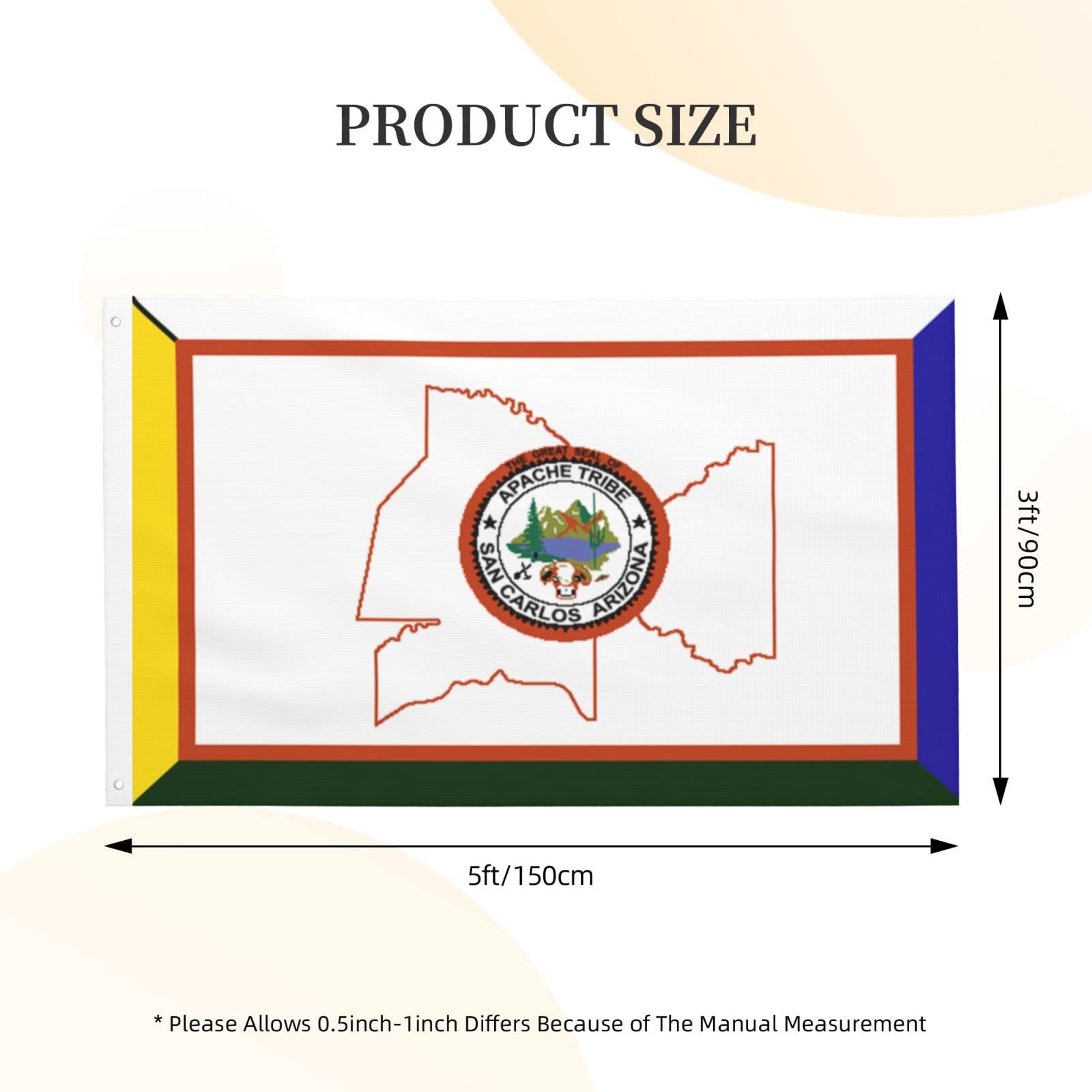 Amazon.com : Flag Of The San Carlos Apache Tribe Flag 3x5 Ft