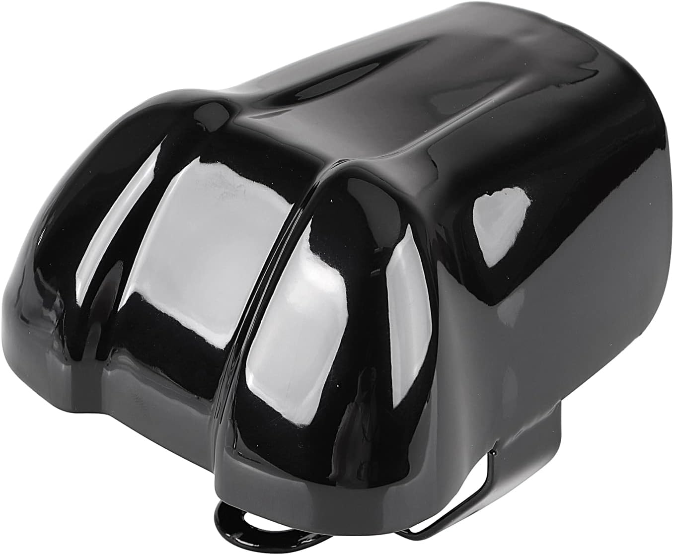 Vivid Black Waterfall Horn Cover Compatible For Harley Touring Electra Glide Street Glide Road Glide Ultra Classic 1995-2023