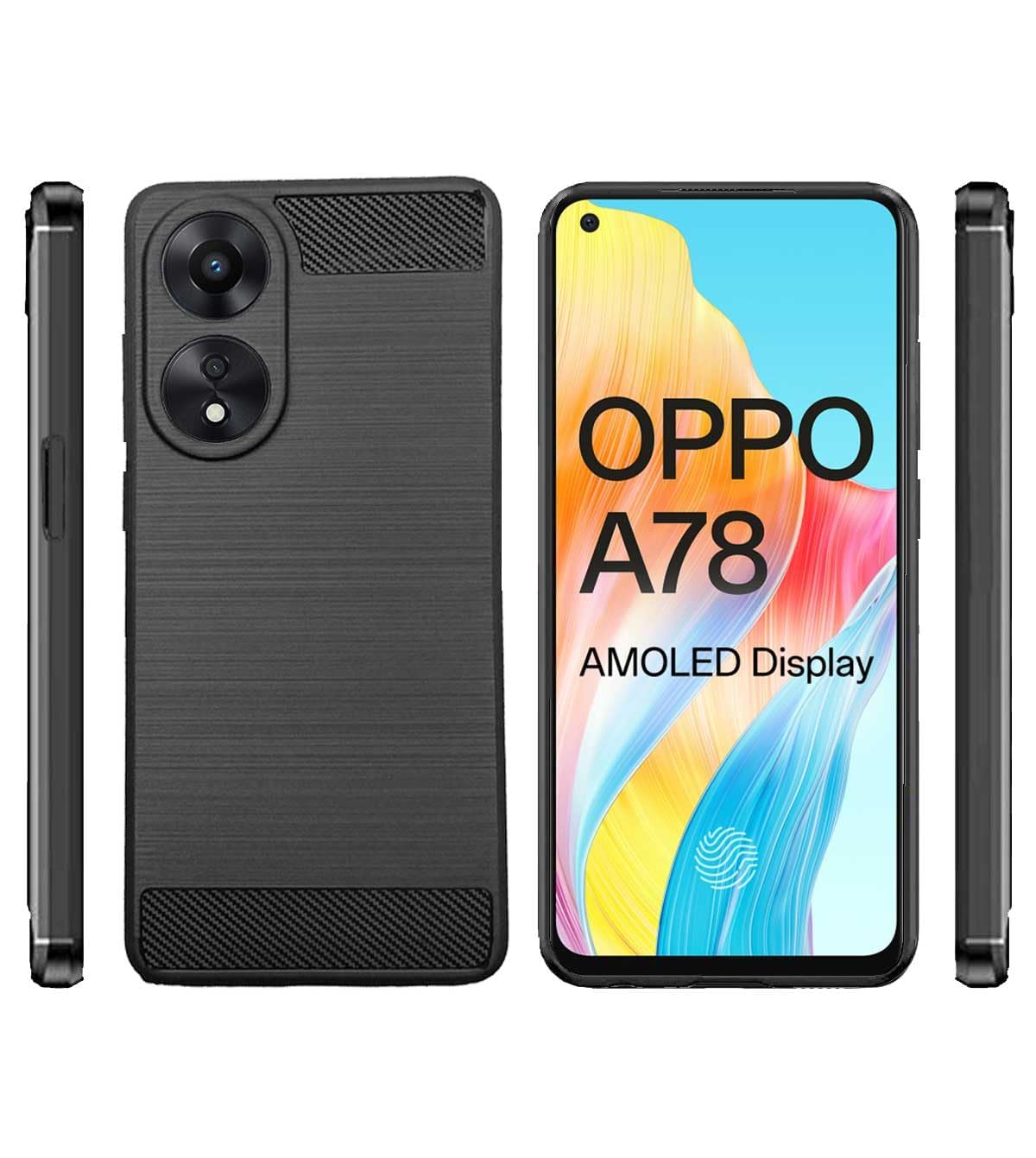 SEAHAI Cover per Oppo A78 4G, Silicone Morbido Ultra Sottile Custodia, Ibrido TPU Cover Cuscino d'Aria Tecnologia Paraurti in Gel Custodia a Protezione Completa - Verde