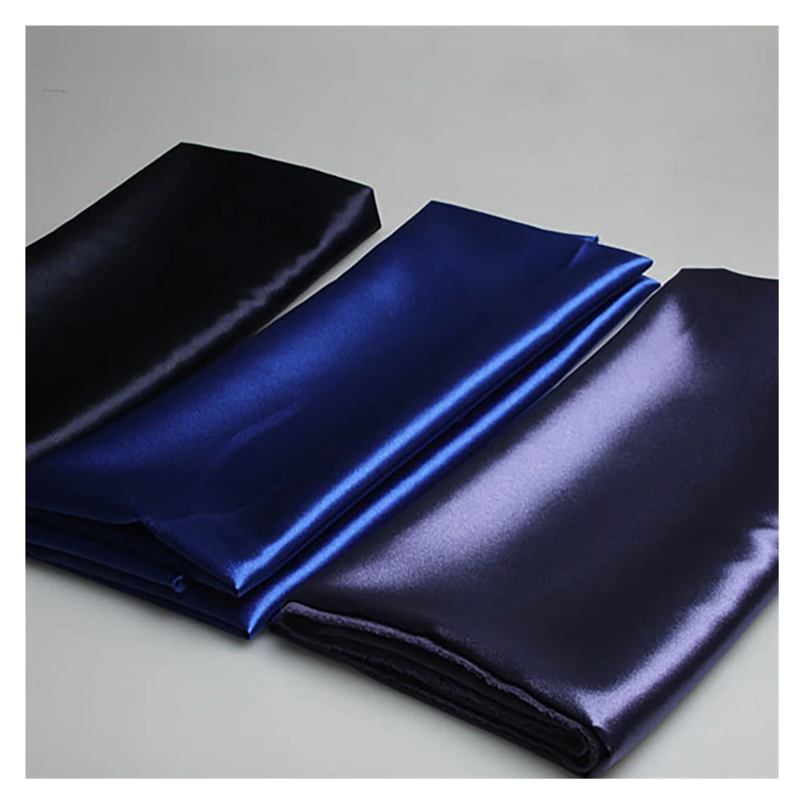 Tela De Raso Satin Tela de satén de poliéster de color liso, ideal for coser vestidos y forros, por metro.(Grey,150cmX500cm)