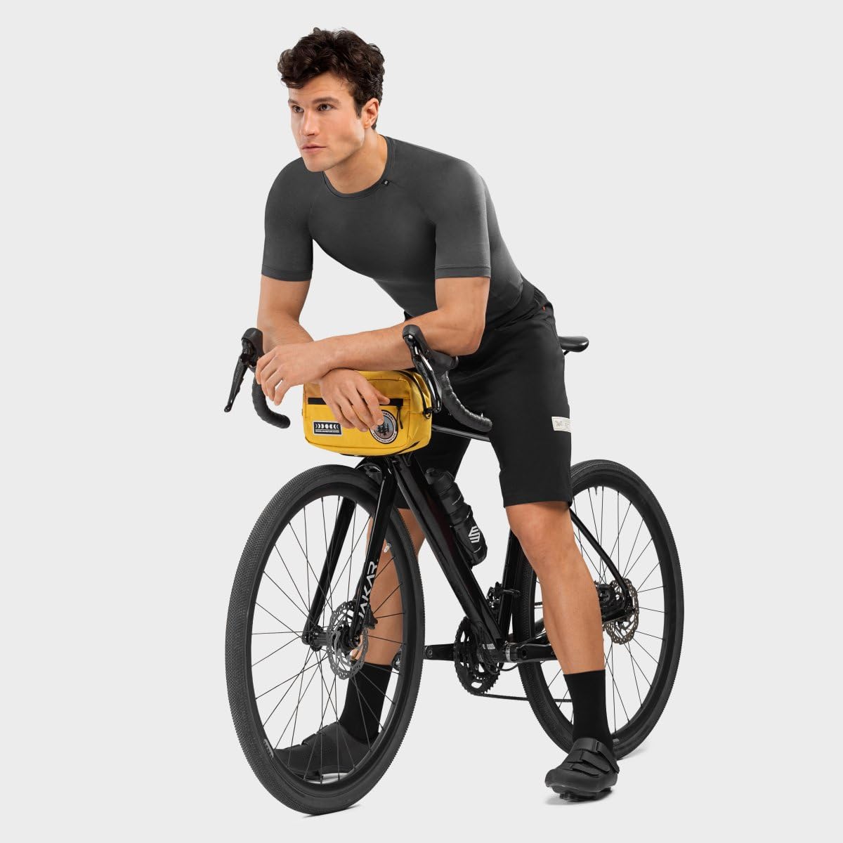 SIROKO Pantalón Corto Gravel Ciclismo Block Negro