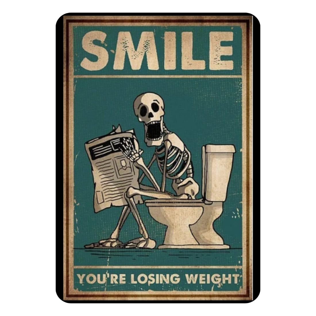 Zesta Bathroom Tin Sign - Quirky Wall Decor -1 Zesta Bathroom Tin Sign - Quirky Wall Decor -1