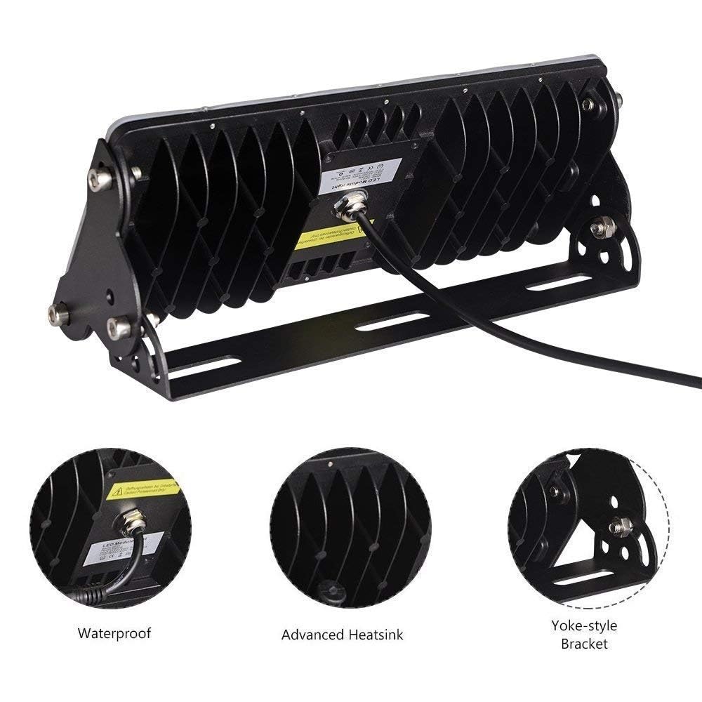 Faretto Da Esterno Assemblato, Faretto A LED IP65 Da Cantiere Da 100 W, Faretto Da Parete, Luce Di Sicurezza For Giardino, Campo Da Golf, Piazza, Parco Giochi