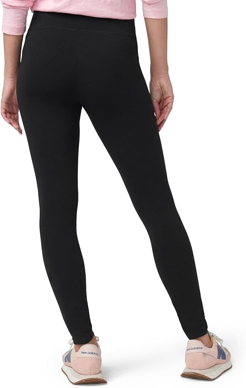 HUE Women's Cotton Ultra Legging With Wide Waistband, Assorted Hosiery, Black, 1X US image 2