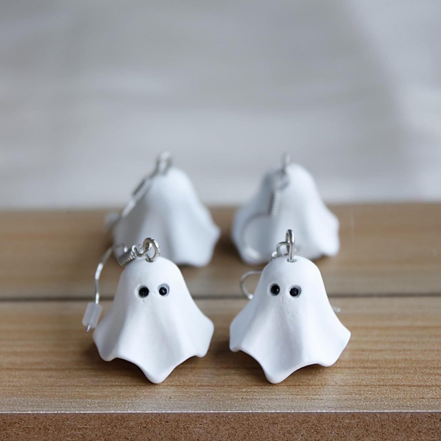 Halloween Ghost Pumpkin Earrings for Women Funny Cute 3D Enamel White Ghosts Skull Lightweight Spooky Dangle Drop Earrings for Gothic Cosplay Party Holiday Costume Fashion Jewelry - Image 4